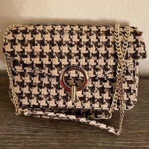 Sandro Ring-Detail Tweed Shoulder Bag